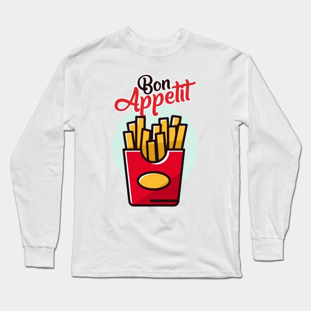 Bon Appetit Potato Long Sleeve T-Shirt by VEKTORKITA